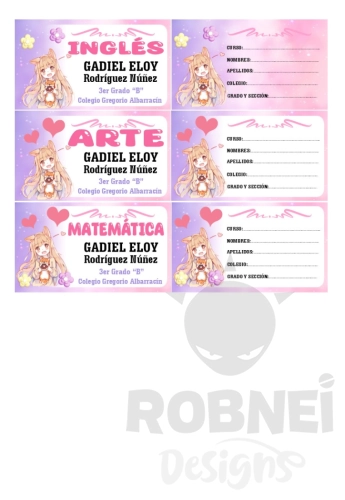 Anime Kawaii Etiqueta